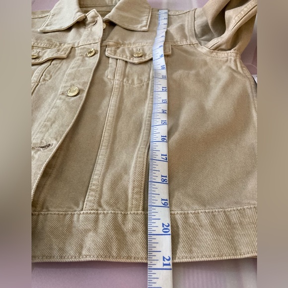 Michael Kors khaki denim jacket size M NWT - Picture 10 of 13